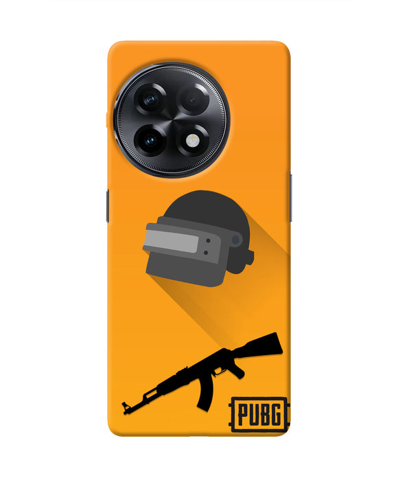 PUBG Helmet and Gun OnePlus 11R Real 4D Back Cover