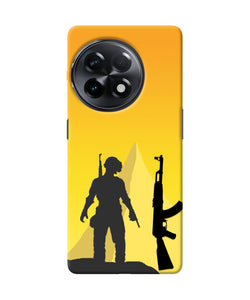 PUBG Silhouette OnePlus 11R Real 4D Back Cover