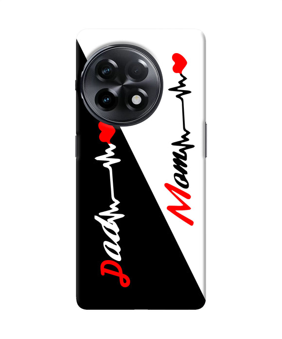 Mom dad heart line OnePlus 11R Back Cover