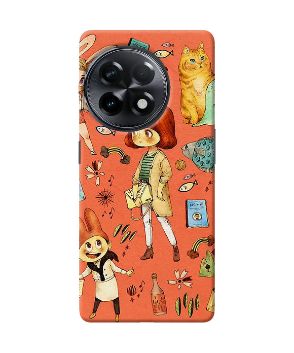 Canvas little girl print OnePlus 11R Back Cover