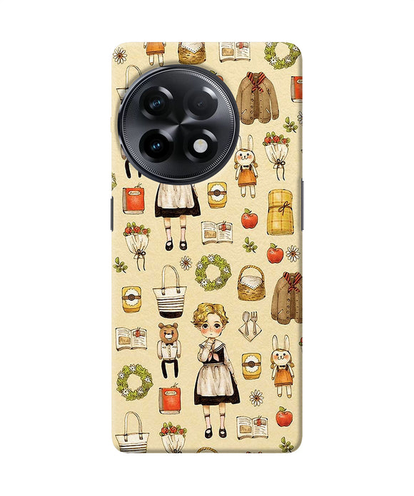 Canvas girl print OnePlus 11R Back Cover