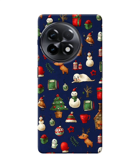 Canvas christmas print OnePlus 11R Back Cover
