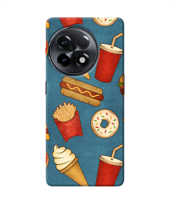 Abstract food print OnePlus 11R Back Cover