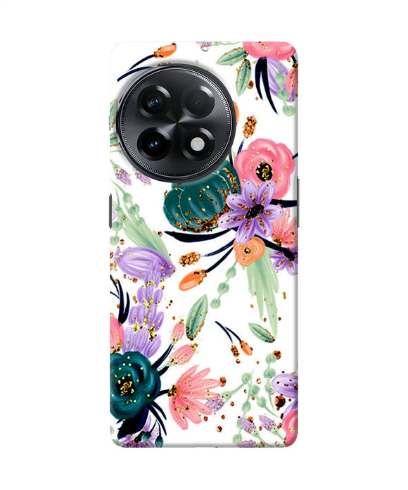 Abstract flowers print OnePlus 11R Back Cover