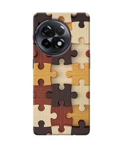 Wooden puzzle OnePlus 11R Back Cover