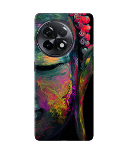 Buddha face painting OnePlus 11R Back Cover