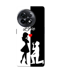 Love propose black and white OnePlus 11R Back Cover