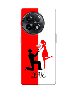 Love propose red and white OnePlus 11R Back Cover