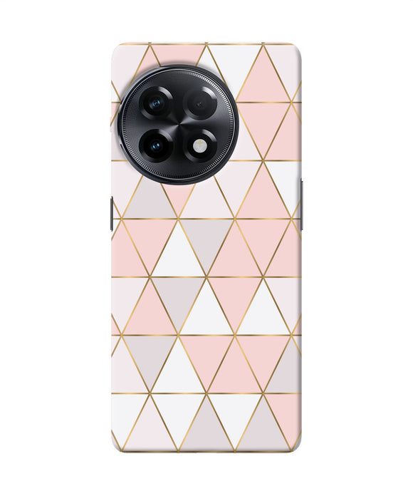 Abstract pink triangle pattern OnePlus 11R Back Cover
