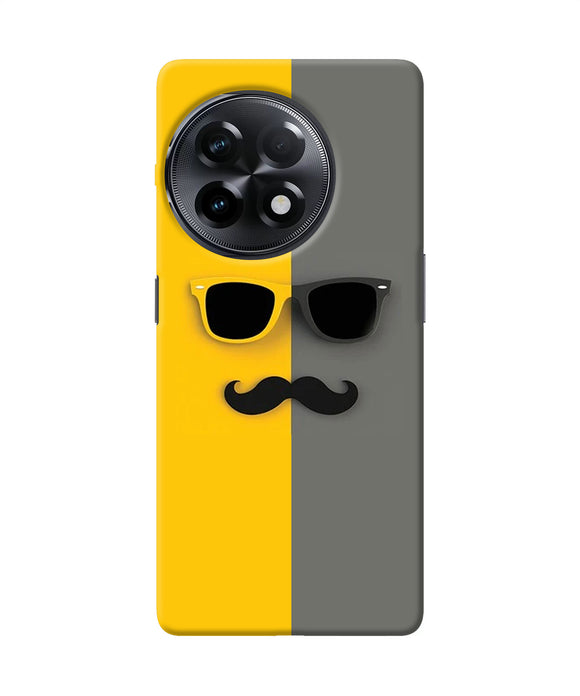 Mustache glass OnePlus 11R Back Cover