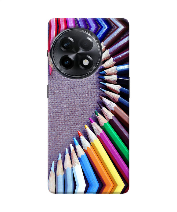 Color pencil half heart OnePlus 11R Back Cover