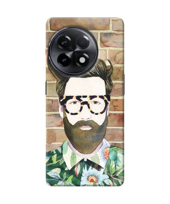 Beard man with glass OnePlus 11R Back Cover