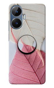 White Pink Leaf Realme C55/N55 Pop Case