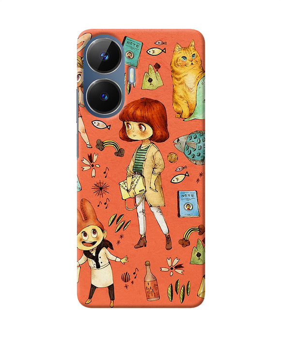 Canvas little girl print Realme C55/N55 Back Cover