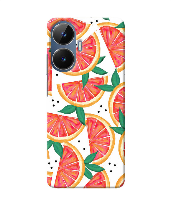 Abstract orange print Realme C55/N55 Back Cover