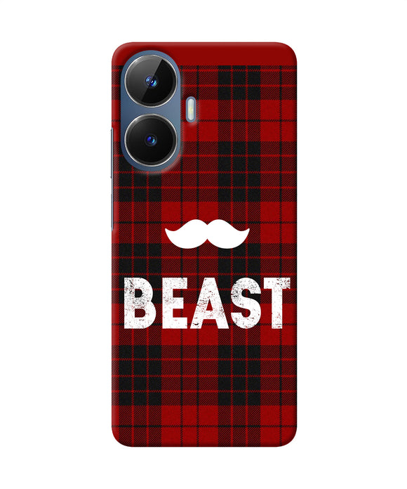 Beast red square Realme C55/N55 Back Cover