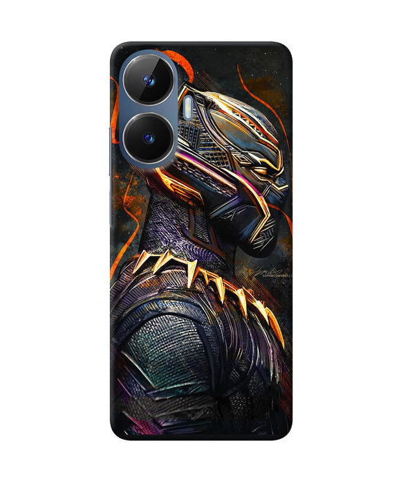 Black panther side face Realme C55/N55 Back Cover