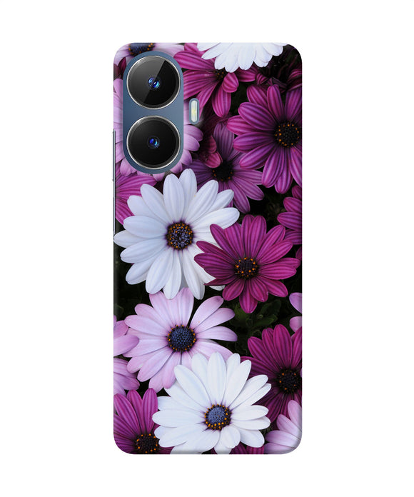 White violet flowers Realme C55/N55 Back Cover