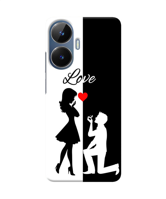Love propose black and white Realme C55/N55 Back Cover