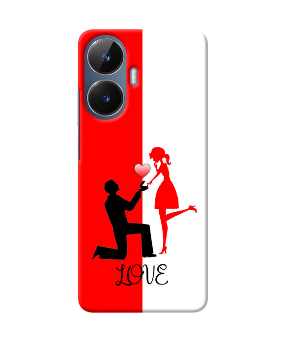 Love propose red and white Realme C55/N55 Back Cover