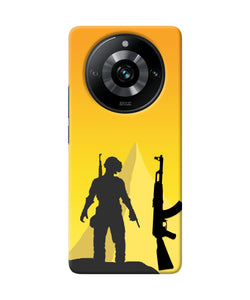 PUBG Silhouette Realme 11 Pro/Pro+ 5G Real 4D Back Cover