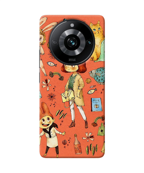 Canvas little girl print Realme 11 Pro/Pro+ 5G Back Cover