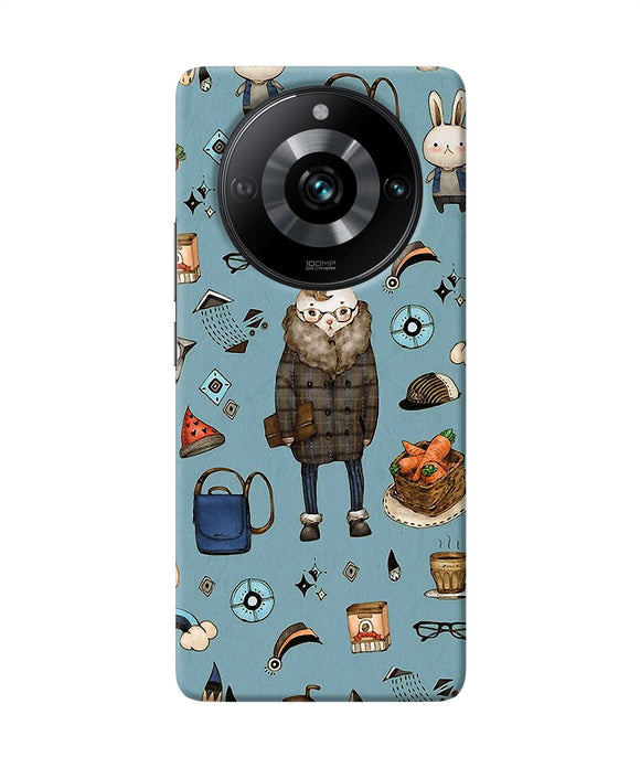 Canvas rabbit print Realme 11 Pro/Pro+ 5G Back Cover