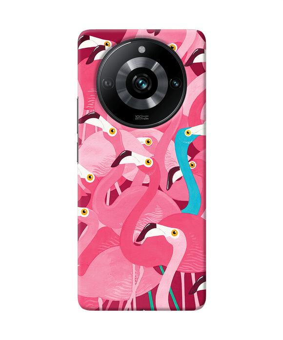 Abstract sheer bird pink print Realme 11 Pro/Pro+ 5G Back Cover