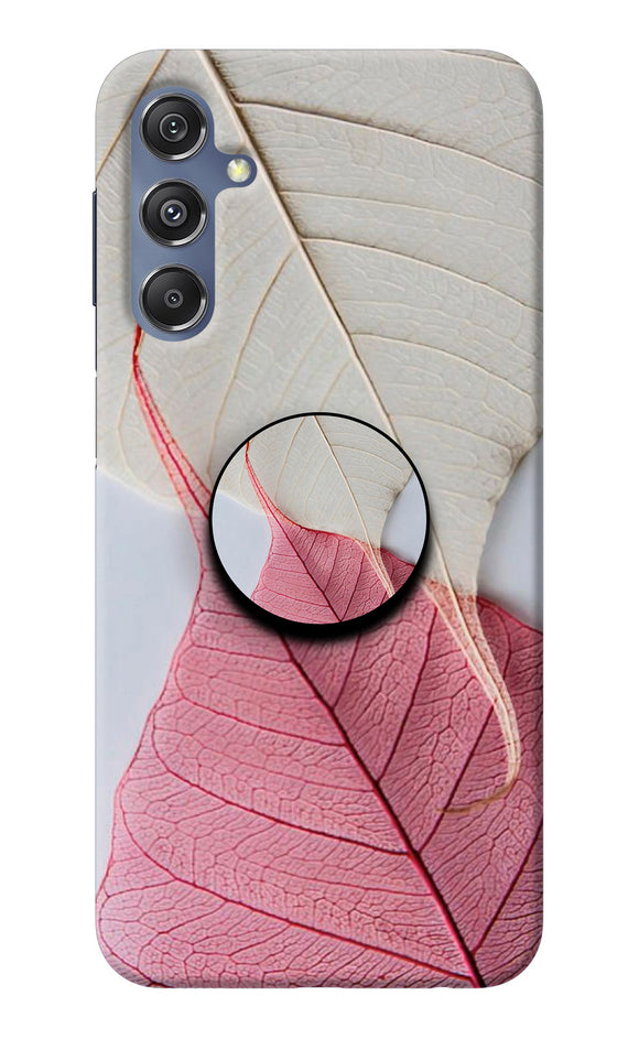 White Pink Leaf Samsung M34 5G/F34 5G Pop Case