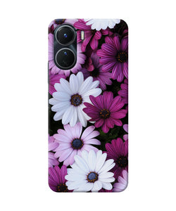 White violet flowers Vivo T2x 5G Back Cover