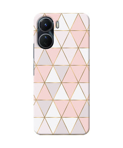 Abstract pink triangle pattern Vivo T2x 5G Back Cover