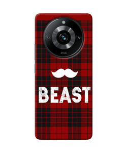 Beast red square Realme Narzo 60 Pro Back Cover