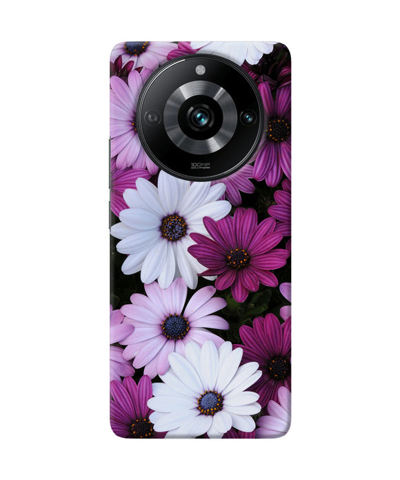White violet flowers Realme Narzo 60 Pro Back Cover