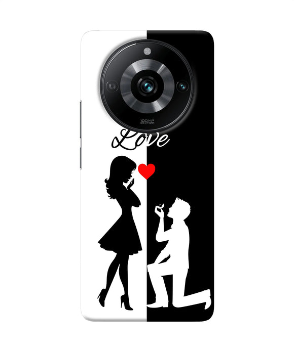 Love propose black and white Realme Narzo 60 Pro Back Cover