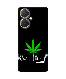 Weed Relax Quote Vivo Y27 Real 4D Back Cover