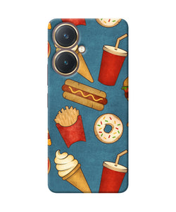 Abstract food print Vivo Y27 Back Cover