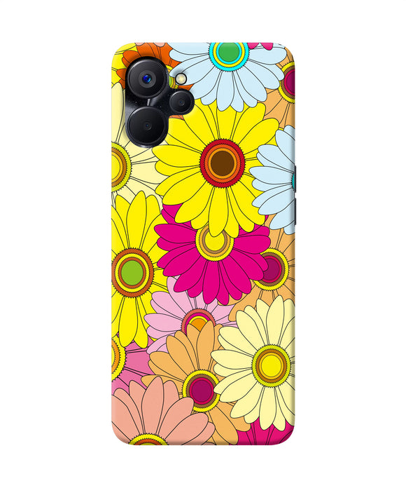 Abstract colorful flowers Realme 9i 5G Back Cover