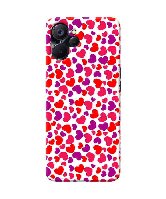 Red heart canvas print Realme 9i 5G Back Cover