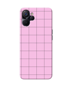 Pink square print Realme 9i 5G Back Cover