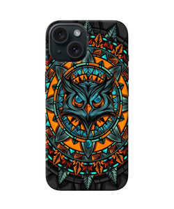 Angry Owl Art iPhone 15 Back Cover