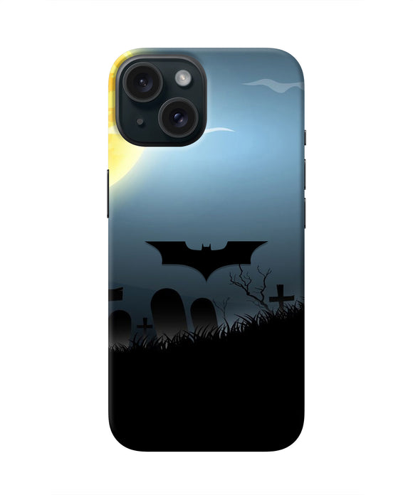 Batman Scary cemetry iPhone 15 Real 4D Back Cover