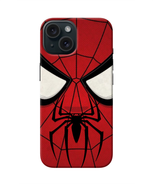 Spiderman Face iPhone 15 Real 4D Back Cover