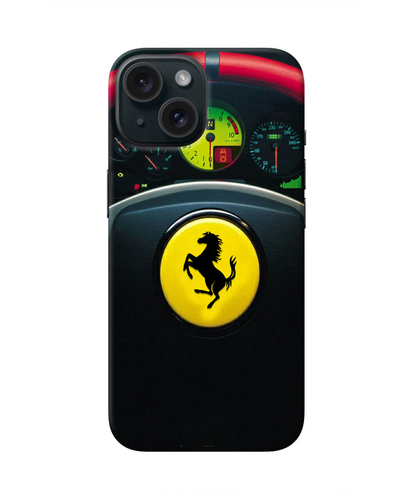 Ferrari Steeriing Wheel iPhone 15 Real 4D Back Cover