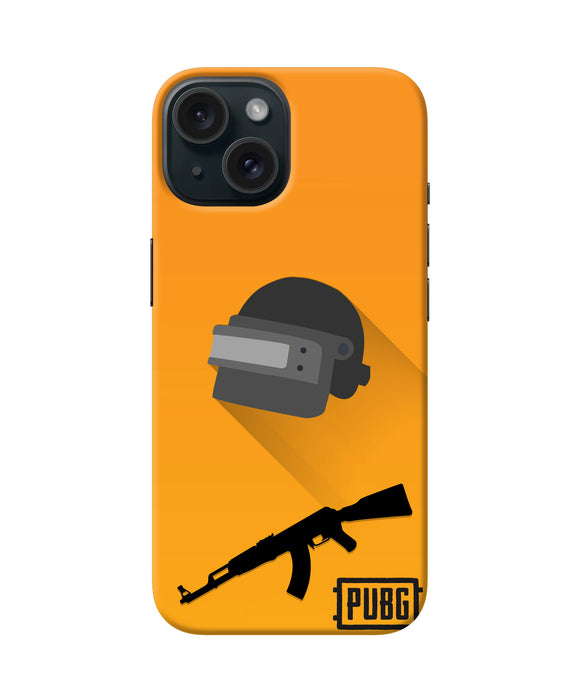 PUBG Helmet and Gun iPhone 15 Real 4D Back Cover