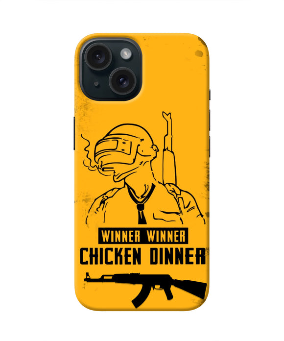 PUBG Chicken Dinner iPhone 15 Real 4D Back Cover