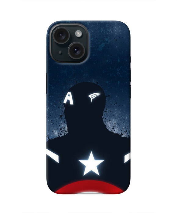 Captain america Shield iPhone 15 Real 4D Back Cover