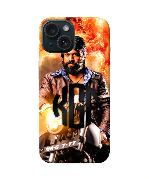 Rocky Bhai on Bike iPhone 15 Real 4D Back Cover