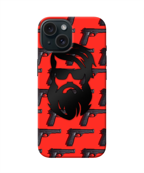 Rocky Bhai Beard Look iPhone 15 Real 4D Back Cover