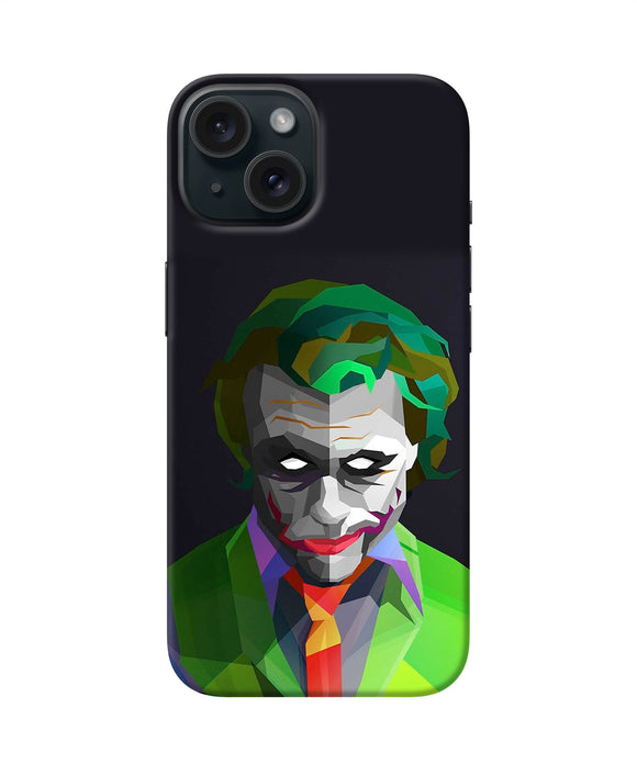 Abstract dark knight joker iPhone 15 Back Cover