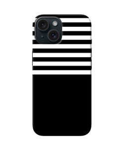 Black and white print iPhone 15 Back Cover